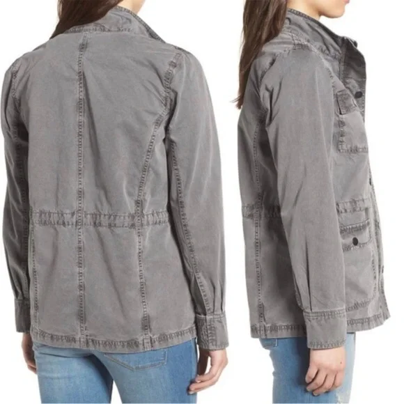 Caslon Washed Gray Utility Jacket Cotton size S - Picture 1 of 5